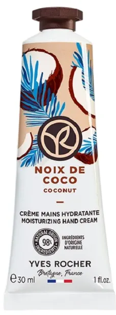 Yves Rocher Bain Nature Cremă de mâini, nuca de cocoș, 30 ml