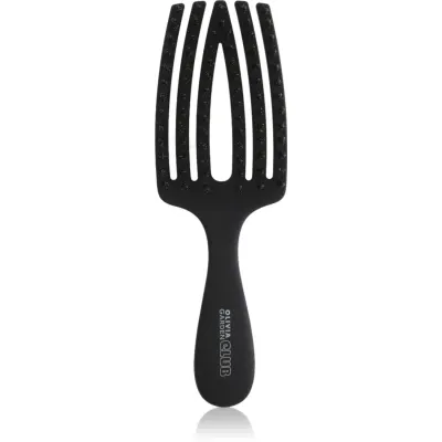 Olivia Garden Club The Nomad Detangling&Shine Fingerbrush perie de tip paletă pentru păr Black 1 buc