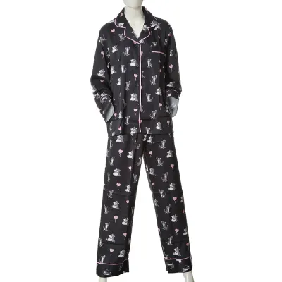 Pijama neagra cu pisicute