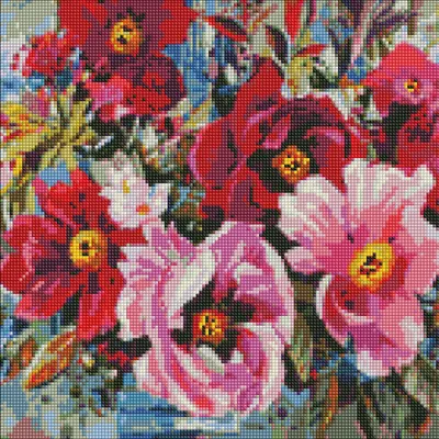 Goblen cu diamante Ideyka - Frumusețe de primăvară, 40 х 40 cm