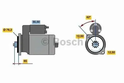 Electromotor AUDI A1 (8X1, 8XF) BOSCH 0 986 020 260