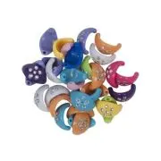 Accesorii creatie - cercelusi plastic, diverse culori, 15mm, set 40 buc, Colorarte