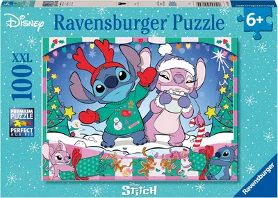 Puzzle Ravensburger din 100 XXL piese - Crăciunul lui Stitch