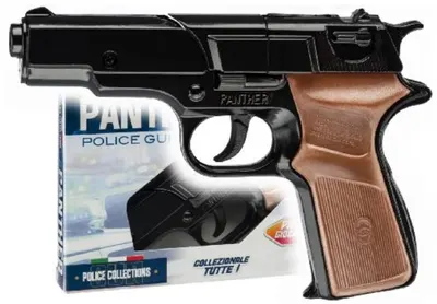 Pistol pentru copii Villa Giocattoli Panther Nero - Cu capse, 8 focuri
