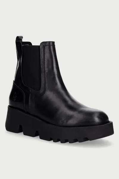 Fly London ghete scurte pentru femei din piele ZUFY502FLY