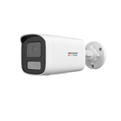 Camera supraveghere exterior IP cu iluminare duala Hikvision ColorVu DS-2CD1T47G3H-LIUF/SL, 4 MP, 2.8 mm, microfon si difuzor, IR + lumina alba 50 m, stroboscop, alarma, slot card, PoE
