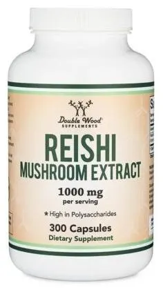 Extract de ciupercă Reishi, 300 capsule, Double Wood