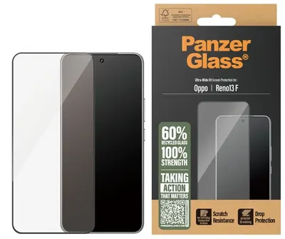 Protector de sticlă PanzerGlass - Ultra Wide Fit, Oppo Reno13 F, transparent