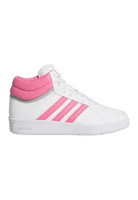 Pantofi sport mid-high de piele ecologica Hoops 4.0 - Alb/Roz pastel