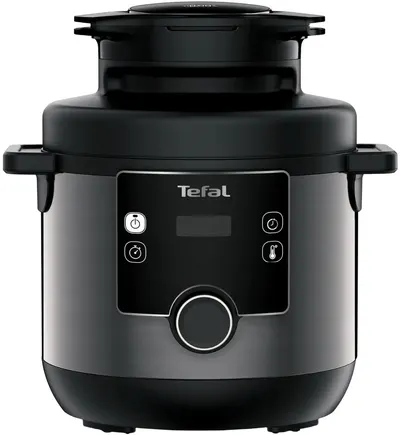 MulticookerTefal - Turbo Cuisine & Fry, 1200W, 10+5 programe, gri/negru