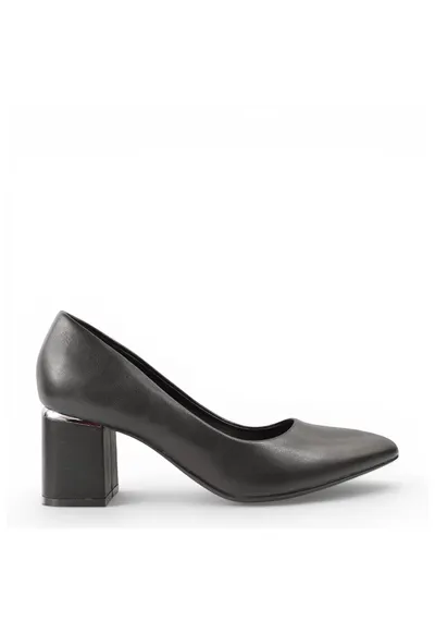 Pantofi eleganti - dama - XD80003A negru - piele naturala - cu toc - Negru