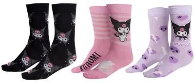 Set de șosete Cerda Animation: Sanrio - Kuromi, Mărimea 36/43