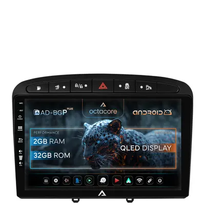 Navigatie Peugeot 308 408 (2008-2013), Android, P-Octacore 2GB RAM + 32GB ROM, 9 Inch - AD-BGP9002+AD-BGRKIT265
