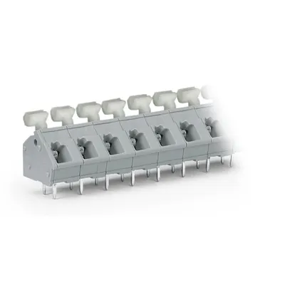 PCB terminal block; push-button; 2.5 mm²; Pin spacing 7.5/7.62 mm; 2-pole; CAGE CLAMP®; commoning option; 2,50 mm²; gray