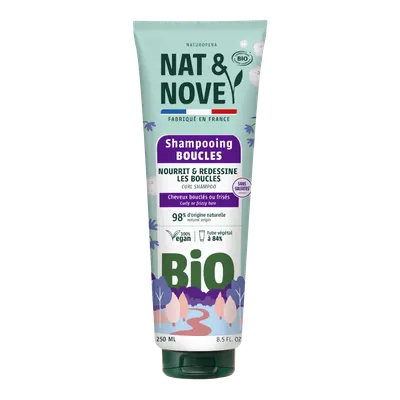 Sampon pentru par cret cu extract de nalba Bio, 250ml, Nat&Nove