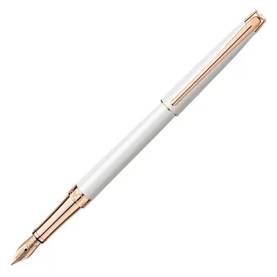 Stilou Caran d'Ache Leman - Slim White Rose Gold F