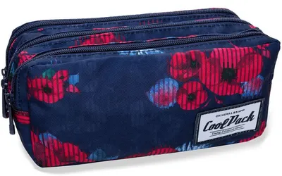 Penar școlar dreptunghiular Cool Pack Primus – Red Poppy, cu 3 compartimente