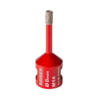 Carotă diamantată Raider - Diamond Dry, 8 mm, M14