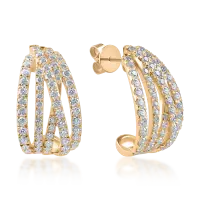 Cercei din aur galben cu diamante de 1.52ct