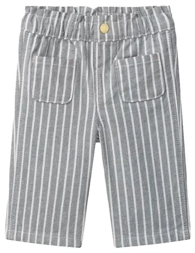 Pantaloni pentru bebeluși Sergent Major - Cu dungi gri, pentru fetiță, 9 luni