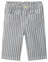 Pantaloni pentru bebeluși Sergent Major - Cu dungi gri, pentru fetiță, 9 luni