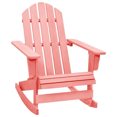Gossi scaun balansoar de gradina adirondack, roz, lemn masiv de brad