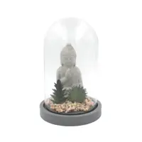 Glob decorativ sticlă Buddha plante 21cm