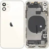 Capac Baterie Apple iPhone 11, Cu Carcasa Mijloc, Full Parts, Alb, Swap