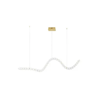Lampa suspendata PERLA Auriu Metal & Opal Sticla LED 98W 230V 5563Lm 3000K IP20 Included Remote Control Triac Dimabil