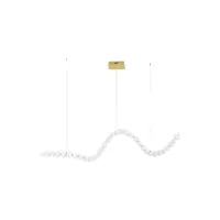 Lampa suspendata PERLA Auriu Metal & Opal Sticla LED 98W 230V 5563Lm 3000K IP20 Included Remote Control Triac Dimabil