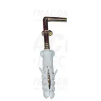 Diblu cu umar si surub cu cot, otel, gri T6K 6×30mm, PA6.6