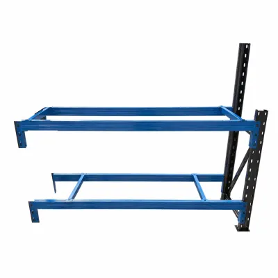 Prelungire masa de lucru industriala cu cadru superior pentru panou, dimensiuni L2000 × D600 × H1000/1500 mm, capacitate 1000 kg/nivel-Gray & Blue
