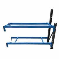 Prelungire masa de lucru industriala cu cadru superior pentru panou, dimensiuni L2000 &times; D600 &times; H1000/1500 mm, capacitate 1000 kg/nivel-Gray &amp; Blue