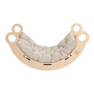 Leagăn bej/în culoare naturală din lemn de pin 39x75x38 cm Montessori – Meowbaby