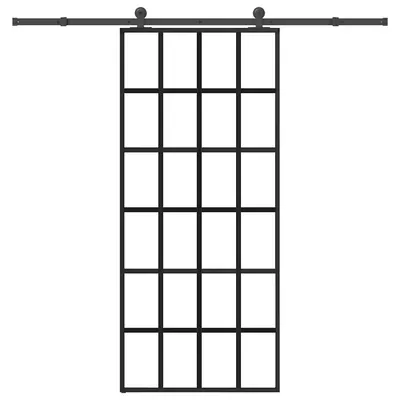 Gossi usa glisanta cu set feronerie, 90x205 cm, sticla esg/aluminiu