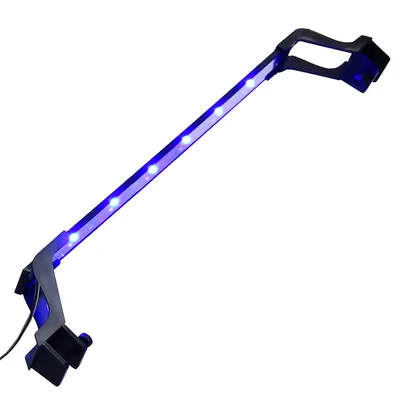 vidaXL Lampă LED pentru acvariu, cu clemă, albastru/alb, 55-70 cm