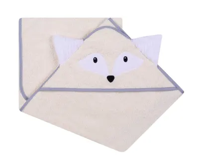 Prosop de baie cu gluga cu urechi din bumbac 80x80 cm Ecru Fox