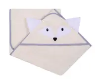 Prosop de baie cu gluga cu urechi din bumbac 80x80 cm Ecru Fox