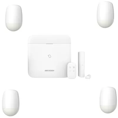 Kit de alarma wireless AX PRO Light Level Hikvision 868MHz, slot SIM, cu 4 detectori de miscare WiFi