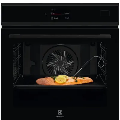 Cuptor incorporabil Electrolux EOB9S3XH, 70 l, Gatire cu abur (PS2), Conectivitate WI-FI, TFT Activ (Supex4), 139 de programe predefinite, Senzor gatire, Grill, Control touch, Clasa A++, Sticla neagra cu insertie metalica (Negru)