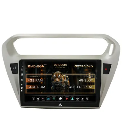 Navigatie Peugeot 301 Citroen C-Elysee, Android, A-Octacore 4GB RAM + 64GB ROM, 9 Inch - AD-BGA9004+AD-BGRKIT255