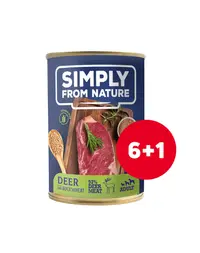 SIMPLY FROM NATURE hrana umeda caini 6 x 400 g + 1 GRATIS vanat si hrisca