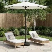 vidaXL Parasol de grădină cu lumini LED și bază 230 x 230 cm Poliester