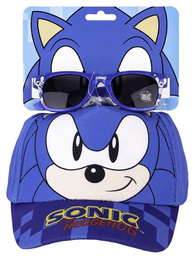 Set pentru copii Cerda - Pălărie și ochelari de soare, Sonic