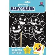 Baby Shark Scratch Art set