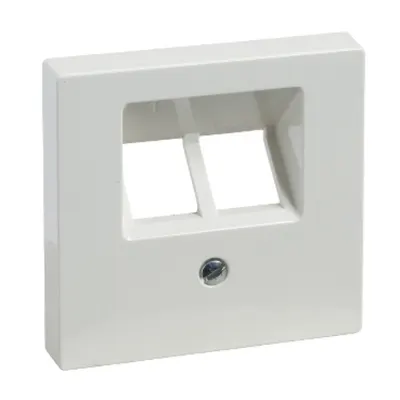 Placa Centrala pentru Insert Rj45 , 2 Porturi,Alb Polar, Lucios, Sistem M