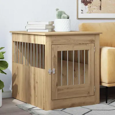 vidaXL Ladă pentru câini, Stejar artizanal 64,5x80x71 cm lemn compozit