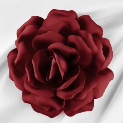 Brosa floare bordo cu diametru de 15 cm, cu clips pentru par