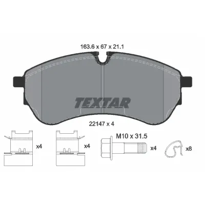 Set placute frana, frana disc TEXTAR 2214701