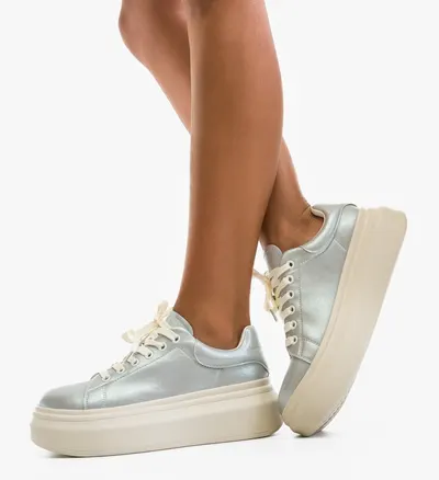 Sneakers dama Nart Argintii